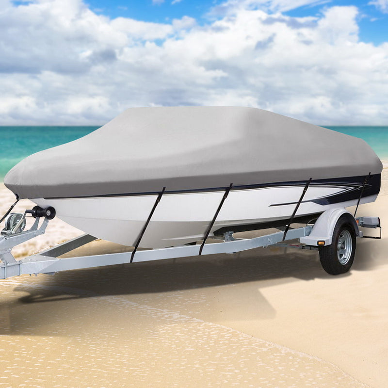 14 - 16 foot Waterproof Boat Cover - Grey - Sale Now