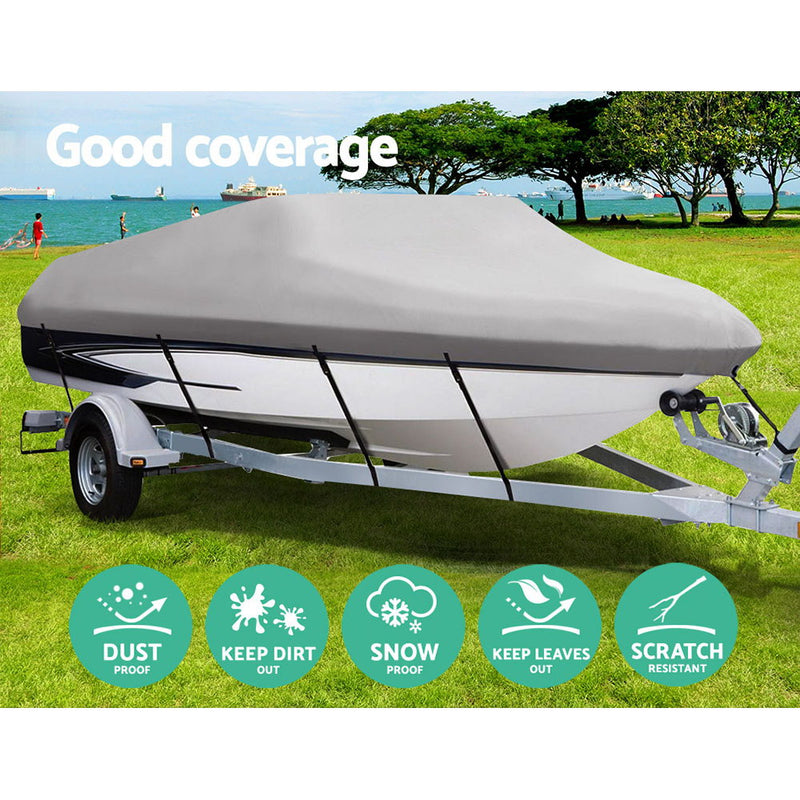 16 - 18.5 foot Waterproof Boat Cover - Grey - Sale Now