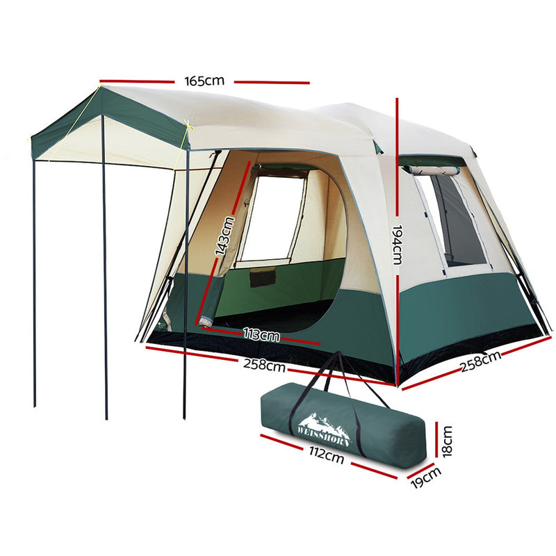 Weisshorn Instant Up Camping Tent 4 Person Pop up Tents Family Hiking Dome Camp - Sale Now