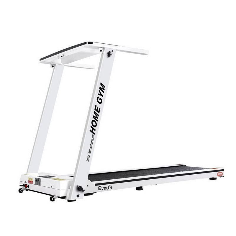 Everfit Electric Treadmill Home Gym Exercise Running Machine Fitness Equipment Compact Fully Foldable 420mm Belt White - Sale Now