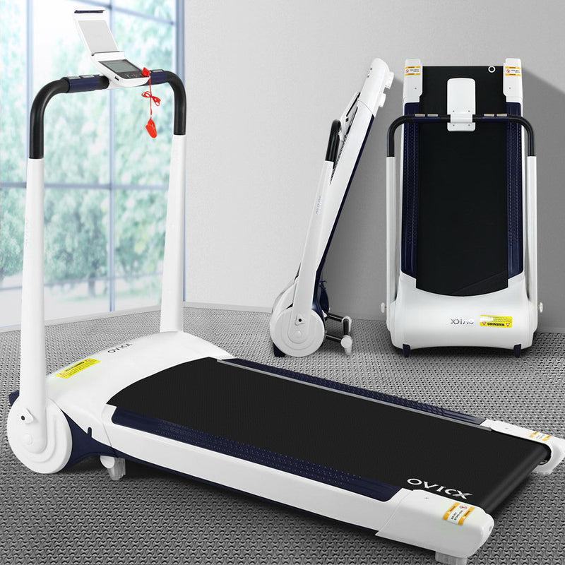 OVICX Electric Treadmill Q1 Home Gym Exercise Machine Fitness Equipment Compact White - Sale Now