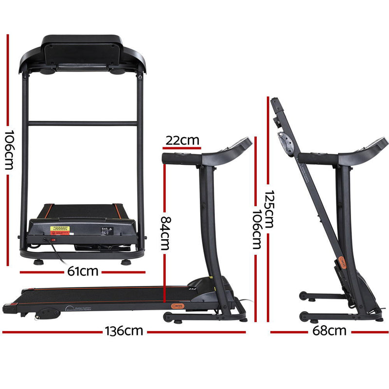 Everfit Electric Treadmill Incline Home Gym Exercise Machine Fitness 400mm - Sale Now