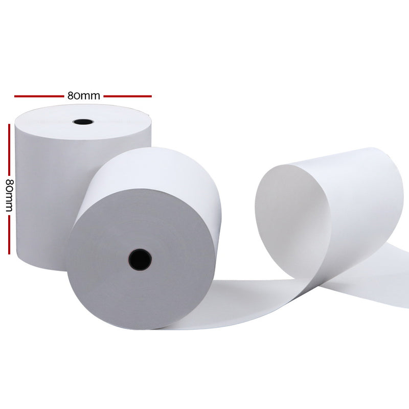 100 Bulk Thermal Paper Rolls 80x80 mm Cash Register Receipt Roll Eftpos Papers - Sale Now