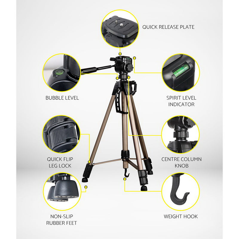 Weifeng 160cm Dual Bubble Level Camera Tripod - Sale Now