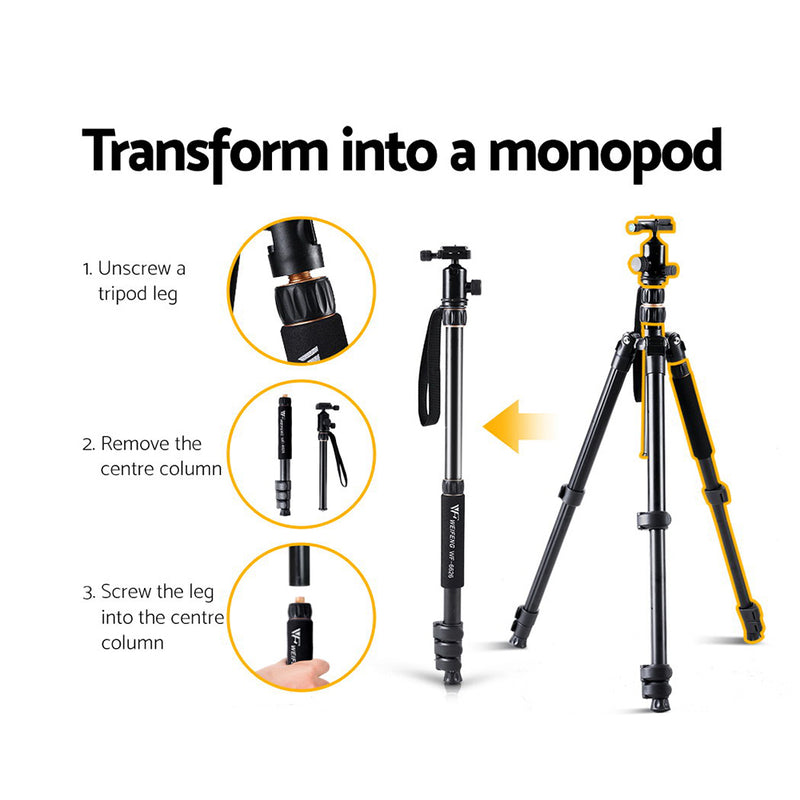 Weifeng Professional Camera Tripod Monopod Stand DSLR Ball Head Mount Flexible - Sale Now