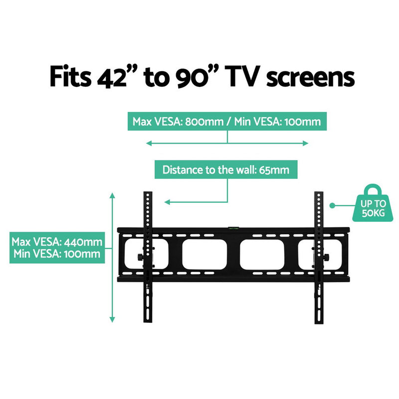 Artiss TV Wall Mount Bracket Tilt Flat Slim LED LCD Plasma 42 55 65 75 90 inch - Sale Now