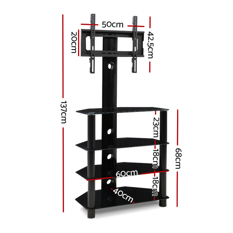Artiss TV Mount Stand Swivel Bracket 3 Tier Floor Shelf 32 to 50 inch Universal - Sale Now