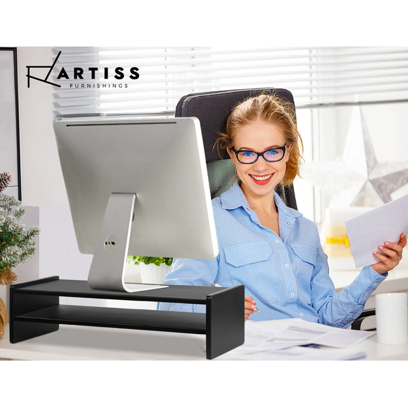 Artiss Computer Monitor Riser - Black - Sale Now