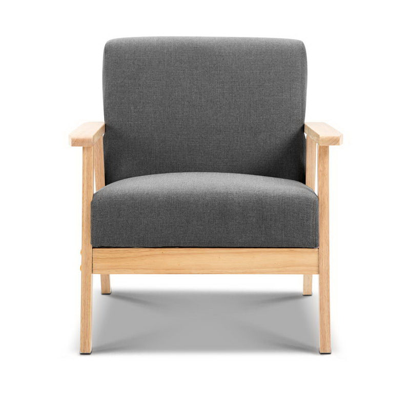 Artiss Fabric Armchair - Grey - Sale Now