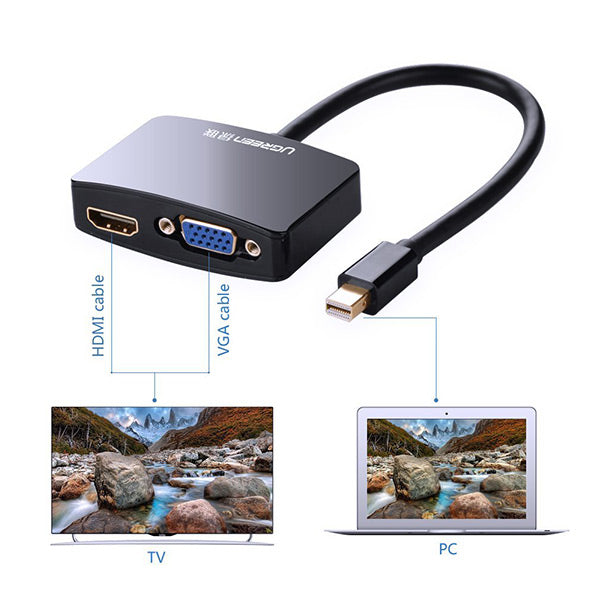 UGreen 4K Mini DisplayPort to HDMI / VGA Adapter - Black (10439) - Sale Now