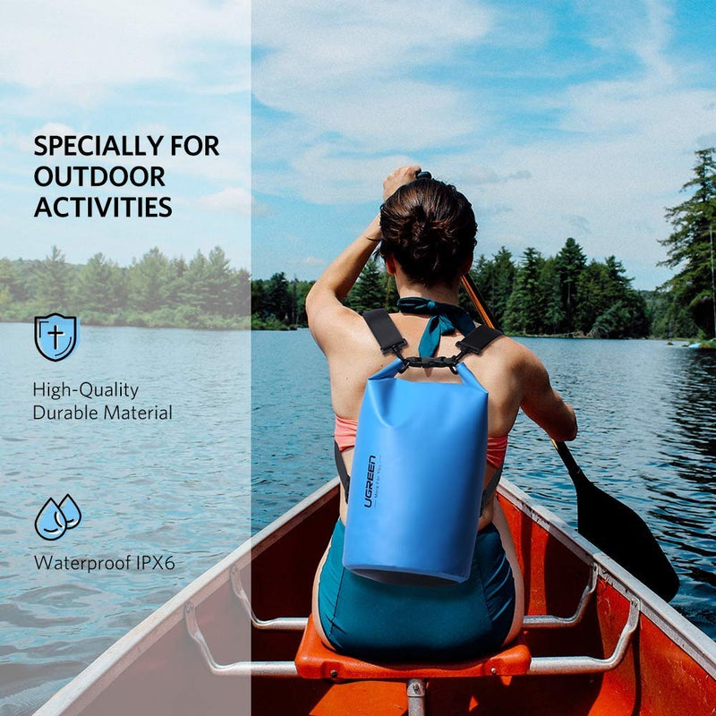 UGREEN Floating Waterproof Dry Bag for Cycling/Biking/Swimming/Rafting/Water Sport - Blue - Sale Now