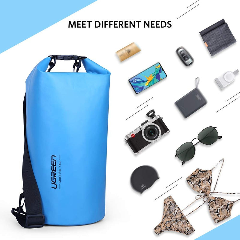 UGREEN Floating Waterproof Dry Bag for Cycling/Biking/Swimming/Rafting/Water Sport - Blue - Sale Now