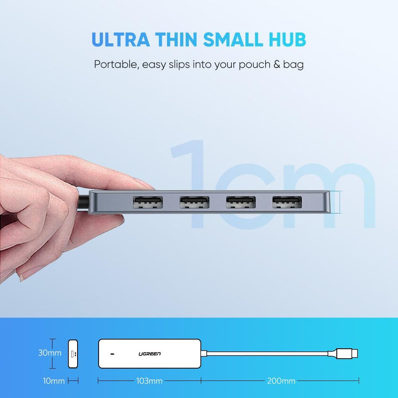 UGREEN 4-Port USB3.0 Hub with Micro USB Power Supply 70336 - Sale Now