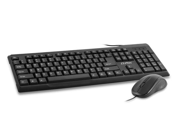 CLiPtec OFIZ-COMBO USB KEYBOARD AND MOUSE COMBO SET (SPILL RESISTANT DESIGN)- Black