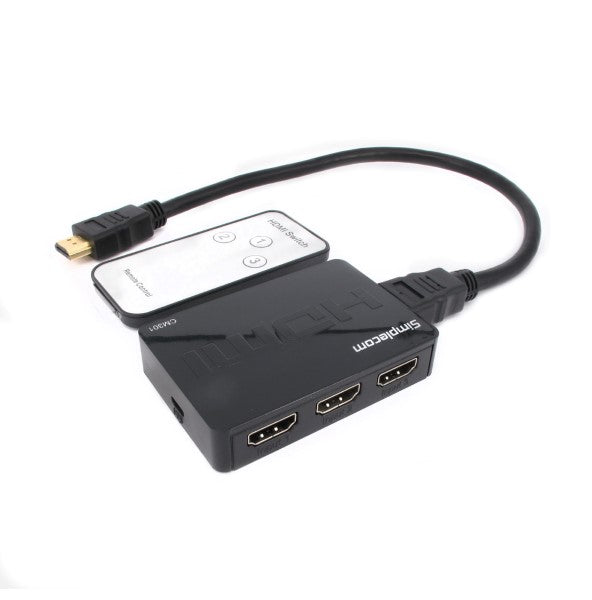 Simplecom CM301 Ultra HD 4K 1080p 3 Way HDMI Switch with IR Remote - Sale Now