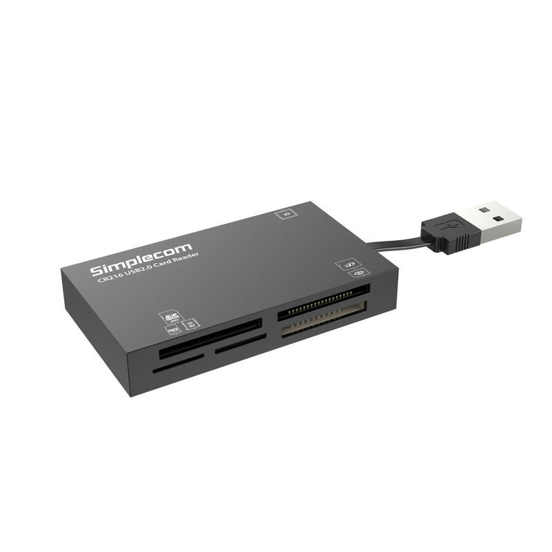 Simplecom CR216 USB 2.0 All in One Memory Card Reader 6 Slot for MS M2 CF XD Micro SD HC SDXC Black - Sale Now