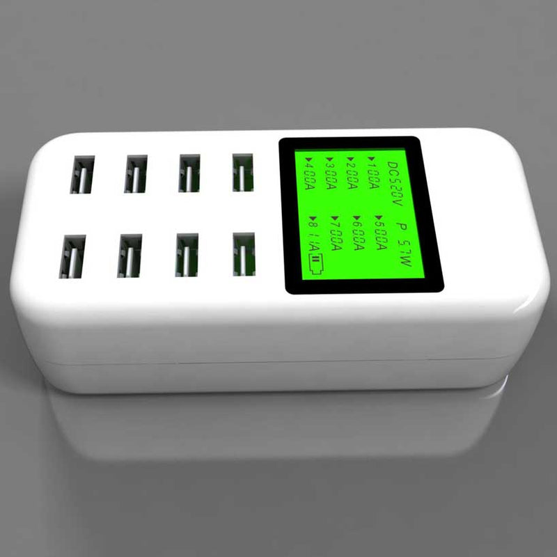 8 port USB Desktop Charger 5V/8A Multi Smart Fast Charging Station With LCD Display - Sale Now