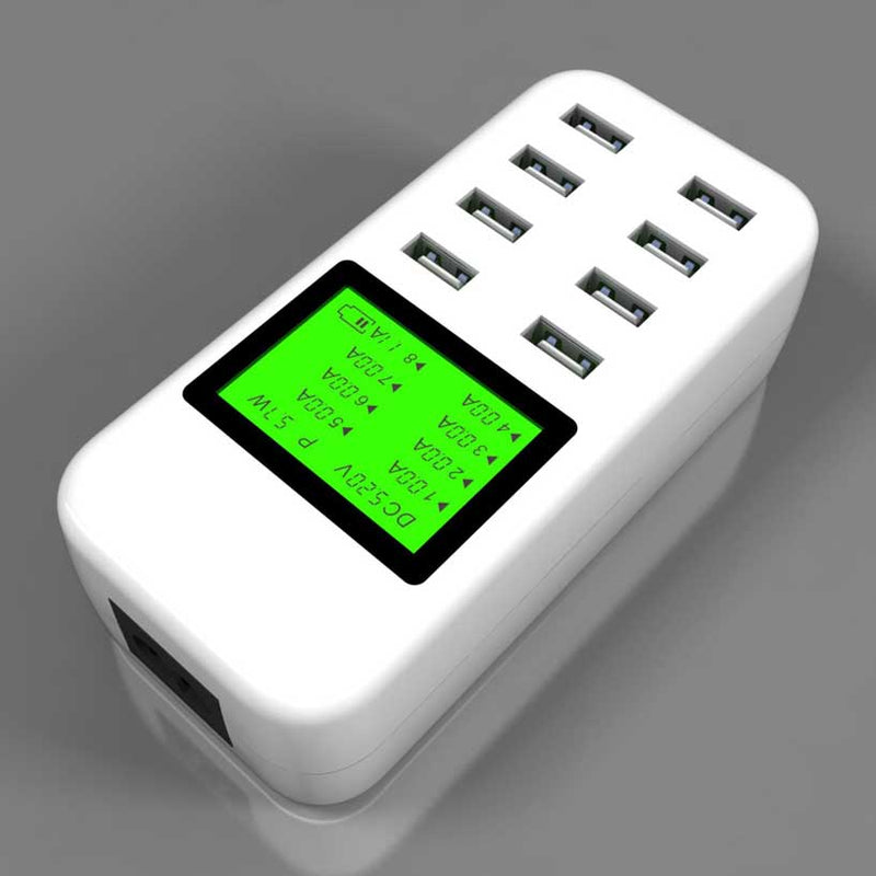8 port USB Desktop Charger 5V/8A Multi Smart Fast Charging Station With LCD Display - Sale Now