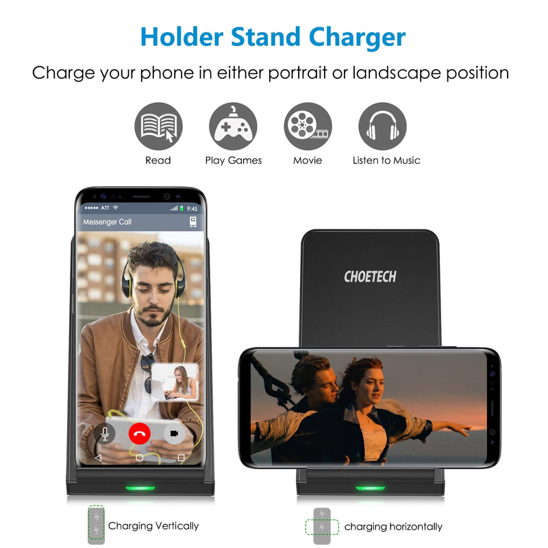 Choetech T524-S QI Fast Wireless Charger Stand - Sale Now