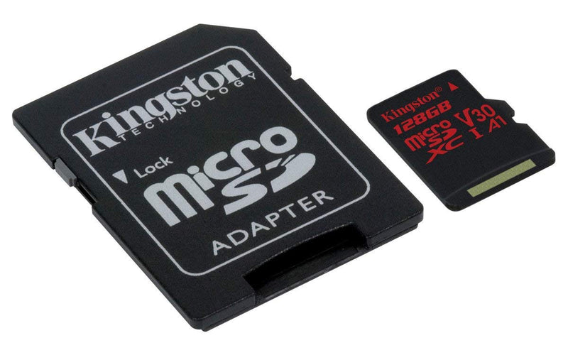 KINGSTON  Canvas React: MicroSD 128GB , 100MB/s read and 70MB/s write with SD adapter  SDCR/128GB - Sale Now