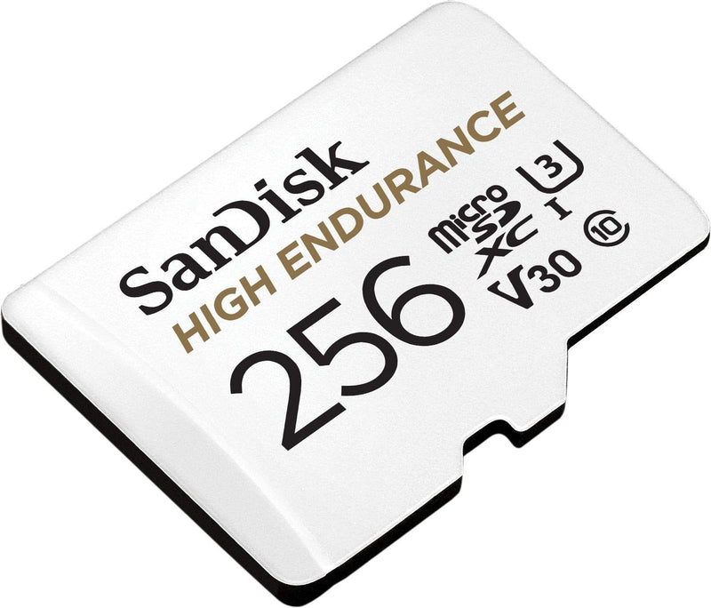 SANDISK HIGH ENDURANCE MICROSDHC CARD SQQNR 256G UHS-I C10 U3 V30 100MB/S R 40MB/S W SD ADAPTOR SDSQQNR-256G-GN6IA - Sale Now