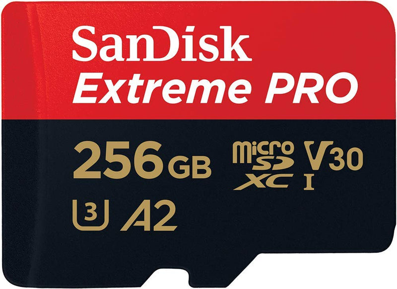 SANDISK  SDSQXCZ-256G-GN6MA TF Extreme PRO A2 V30 UHS-I/U3 170R/90W WITH SD ADAPTER - Sale Now