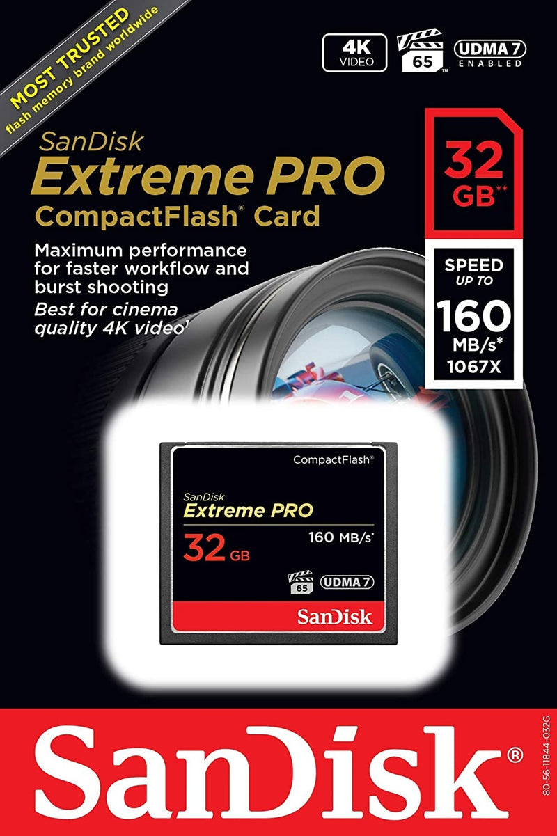 SanDisk Extreme Pro CFXP 32GB CompactFlash 160MB/s (SDCFXPS-032G) - Sale Now