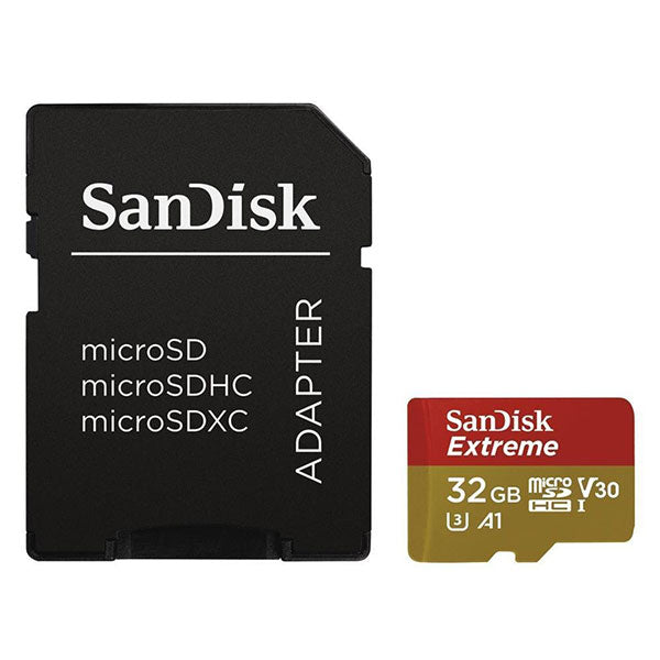 SANDISK SDSQXAF-032G-GN6MA 32GB MICRO SDHC EXTREME A1 V30, UHS-I/ U3, 100MB/s - Sale Now