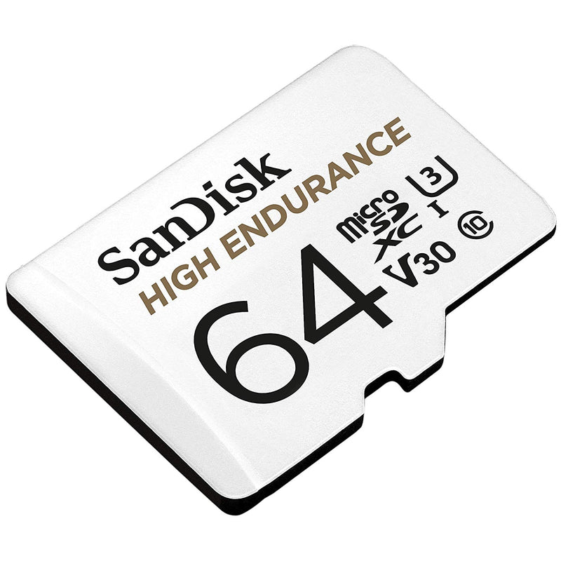 SANDISK HIGH ENDURANCE MICROSDHC CARD SQQNR 64G UHS-I C10 U3 V30 100MB/S R 40MB/S W SD ADAPTOR SDSQQNR-064G-GN6IA - Sale Now