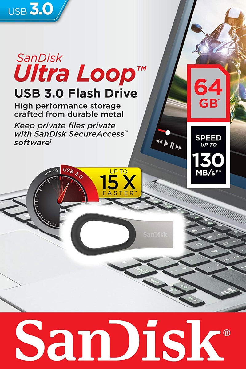 SANDISK ULTRA LOOP USB 3.0 CZ93 64GB SDCZ93-064G - Sale Now