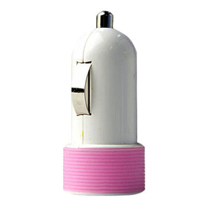 Huntkey Compact Car Charger for iPad & Smart Phone 5V 2.1A with MFI Cable - Pink (HKB01005021-0B) - Sale Now