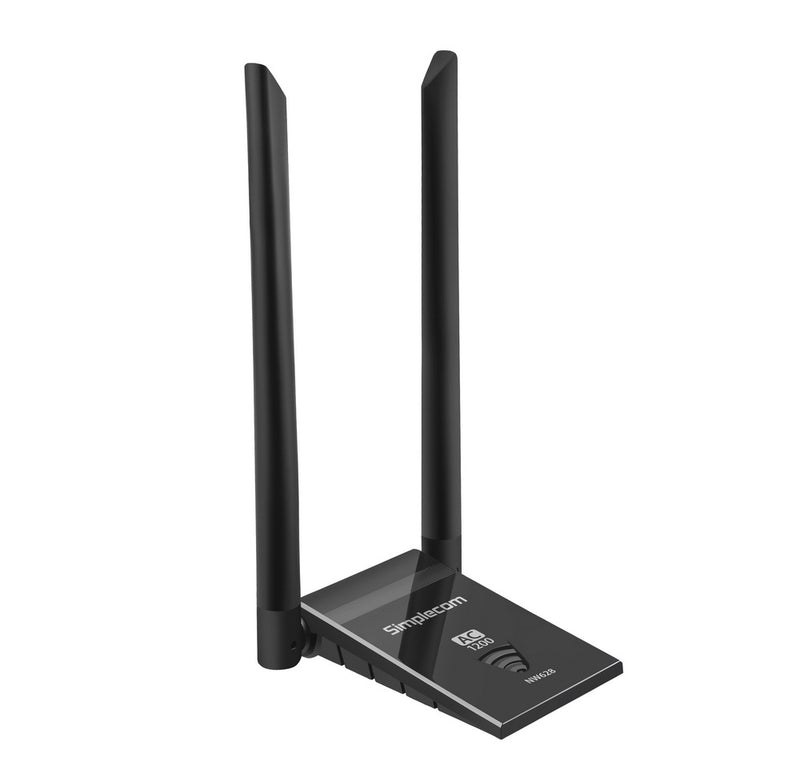 Simplecom NW628 AC1200 WiFi Dual Band USB3.0 Adapter with 2x 5dBi High Gain Antennas - Sale Now