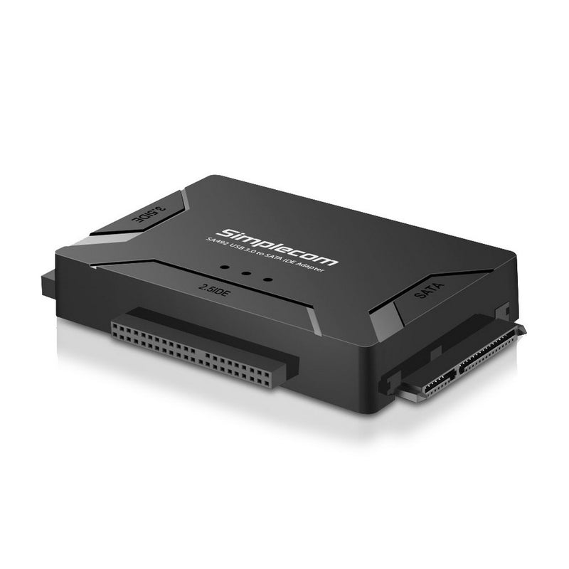 Simplecom SA492 USB 3.0 to 2.5", 3.5", 5.25" SATA IDE Adapter with Power Supply - Sale Now