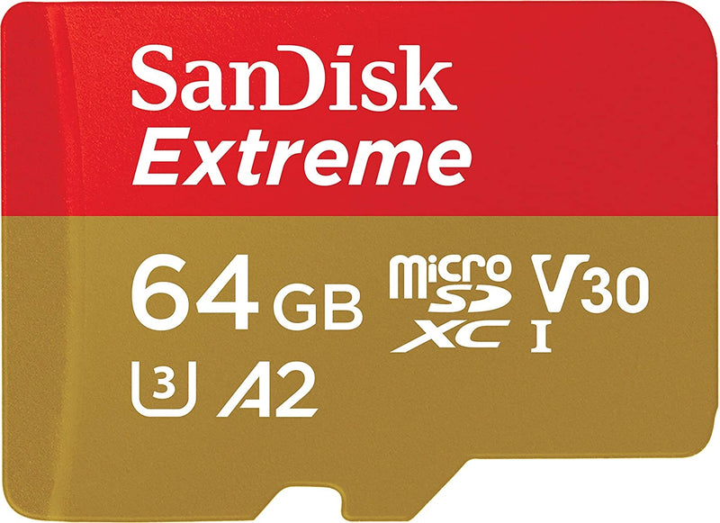 SANDISK SDSQXA2-064G-GN6MN MicroXD  Extreme A2 V30 UHS-I/U3 160R/60W NO SD ADAPTER - Sale Now