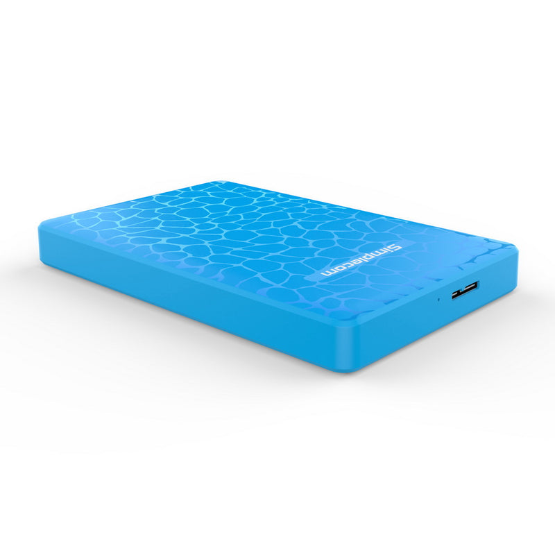 Simplecom SE101 Compact Tool-Free 2.5'' SATA to USB 3.0 HDD/SSD Enclosure Blue - Sale Now