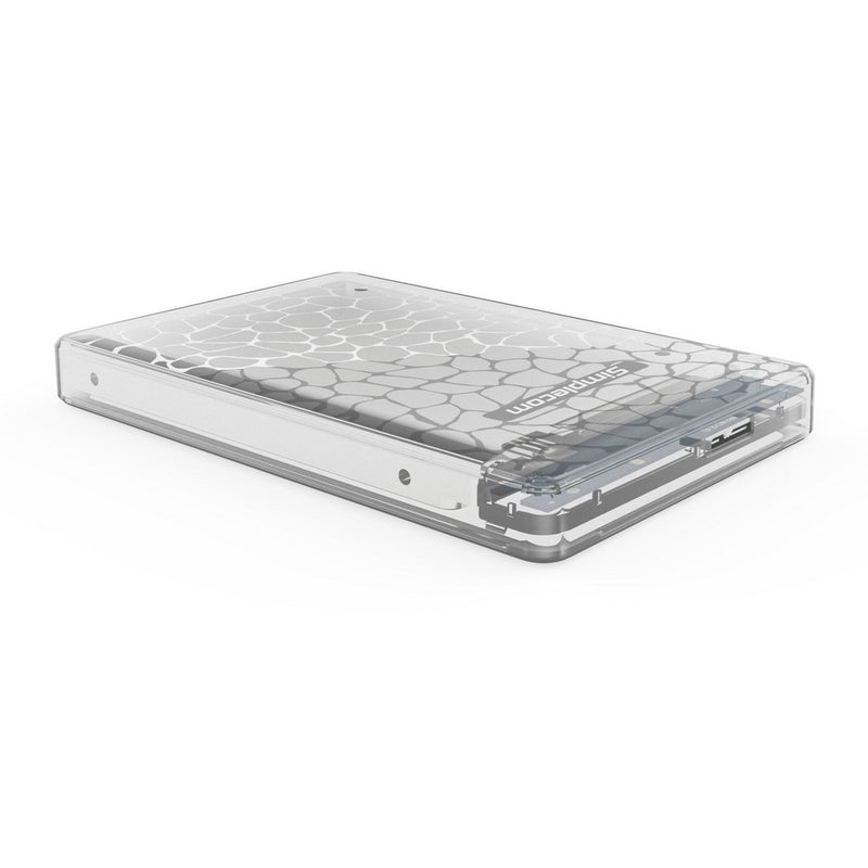Simplecom SE101 Compact Tool-Free 2.5'' SATA to USB 3.0 HDD/SSD Enclosure Transparent Clear - Sale Now