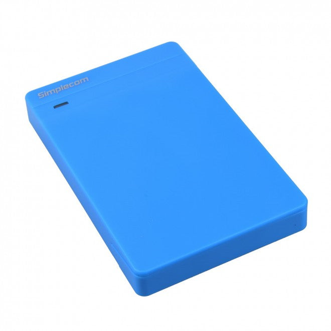 Simplecom SE203 Tool Free 2.5" SATA HDD SSD to USB 3.0 Hard Drive Enclosure Blue