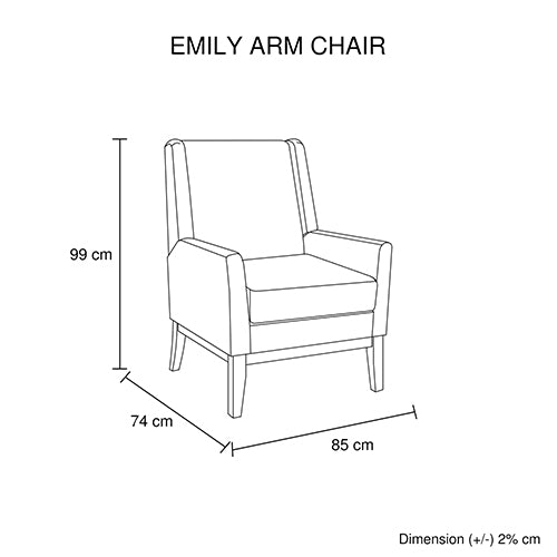 Emily Arm Chair Beige Colour - Sale Now