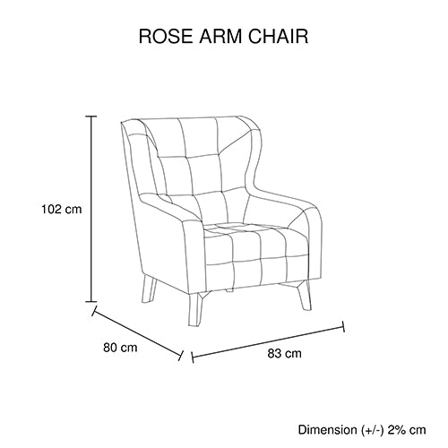 Rose Arm Chair Printing on Back - Sale Now