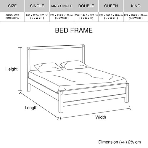 Java Bed frame King Size Chocolate - Sale Now