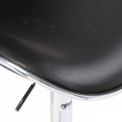 2 X Bela Barstool Adjustable PU Leatherette Black Colour - Sale Now