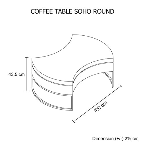Coffee Table Soho Round Adjustable Table White Colour - Sale Now