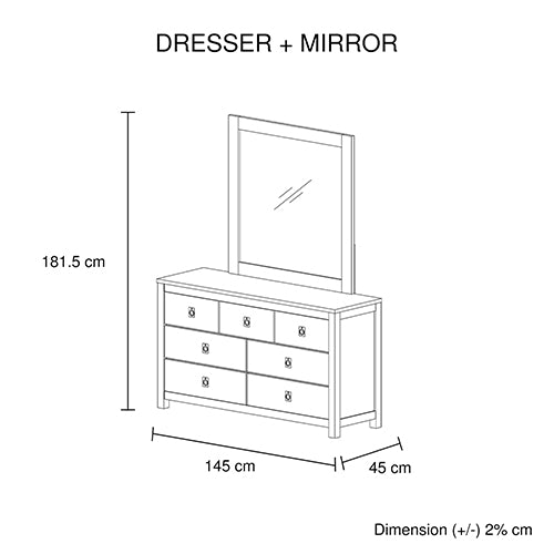 Noe Dresser With Mirror - Sale Now