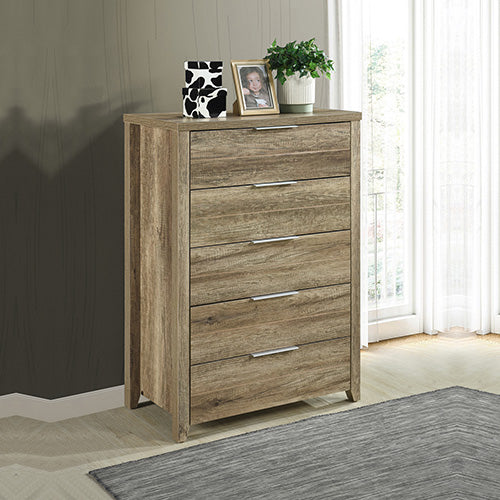 Cielo Tallboy Bedroom Drawer Cabinet Oak - Sale Now