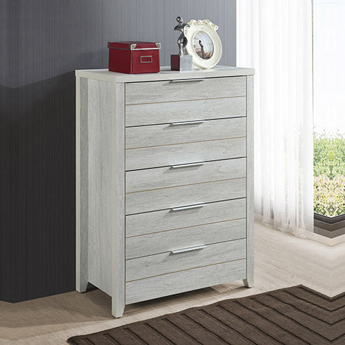 Cielo Tallboy White Bedroom Drawer Cabinet Ash - Sale Now