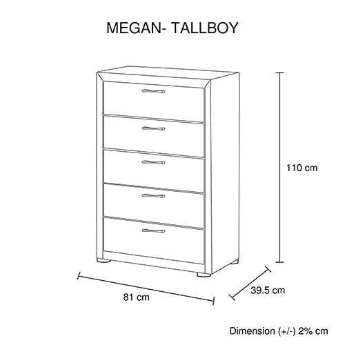 Megan Tallboy Grey - Sale Now