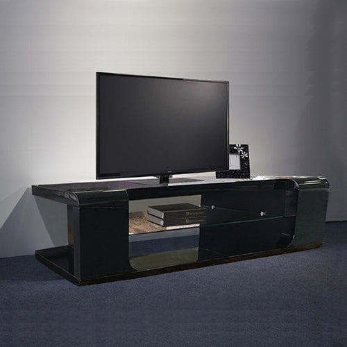 TV Cabinet-Apex Entertainment Storage Unit Black Colour - Sale Now