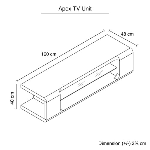 TV Cabinet-Apex Entertainment Storage Unit White Colour - Sale Now
