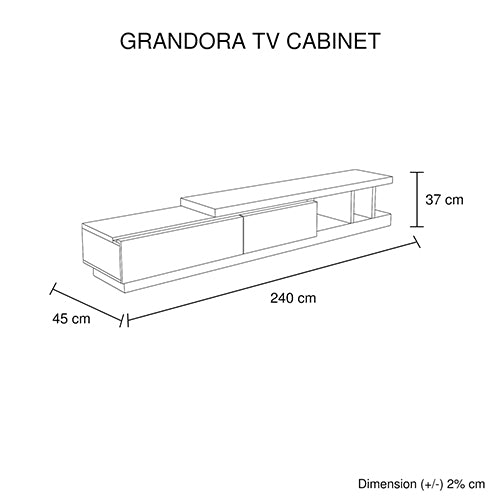 Grandora TV Cabinet White Ash Colour - Sale Now