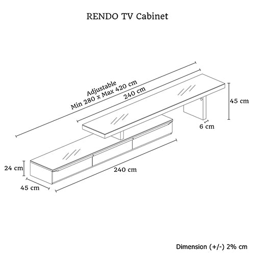 TV Cabinet-Rendo Entertainment Storag TV Unit White Colour - Sale Now